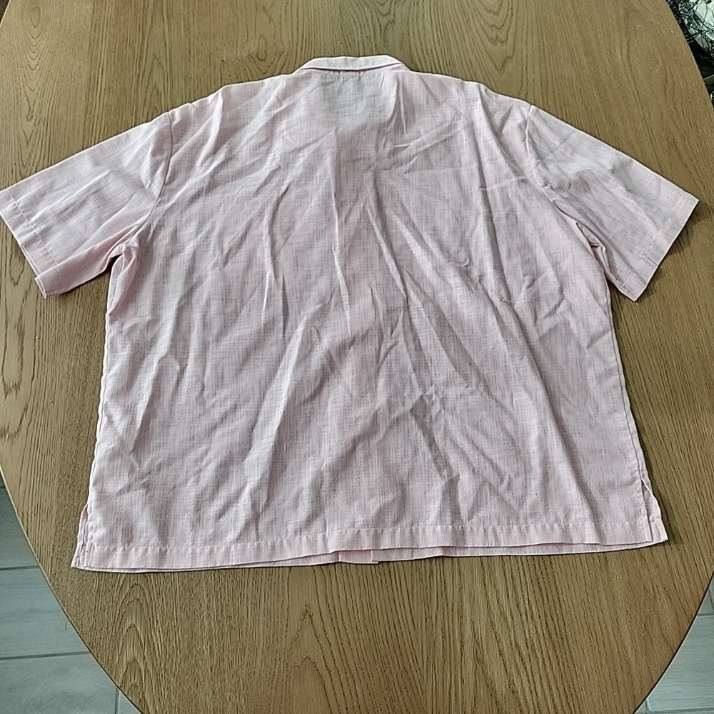 Alan Stuart Men's Vintage Polo Shirt Size 2XL Pink Button Down Short Sleeve - Picture 11 of 11